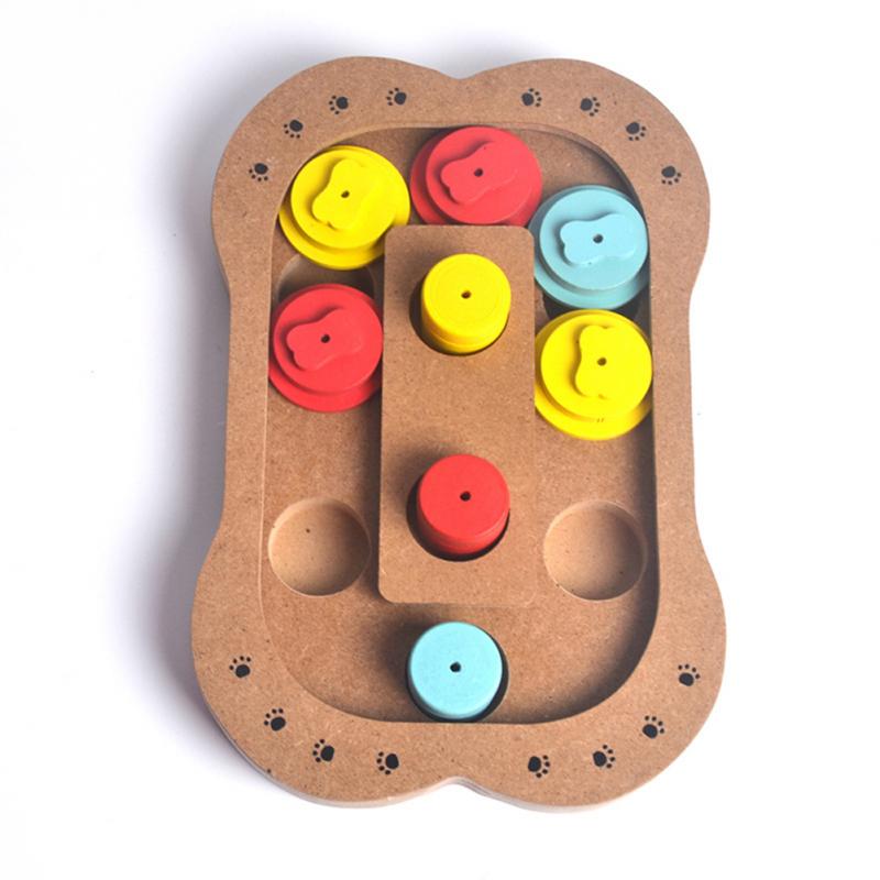 Interactive Wooden Dog Toy